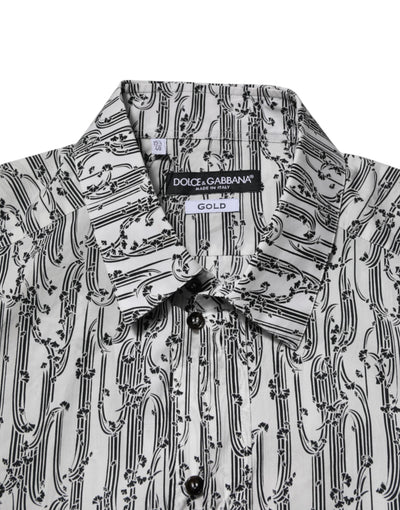 Dolce &amp; Gabbana Wit Bloemenprint Casual Shirt met Lange Mouwen
