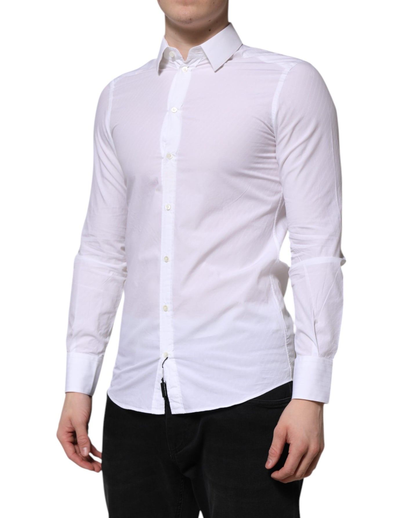 Dolce &amp; Gabbana Wit Katoenen MARTINI Overhemd met Lange Mouwen