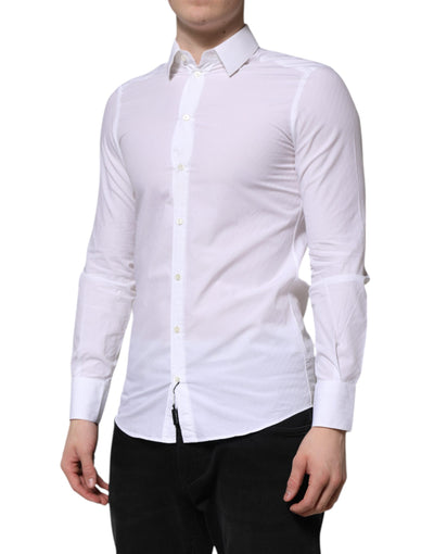 Dolce &amp; Gabbana Wit Katoenen MARTINI Overhemd met Lange Mouwen