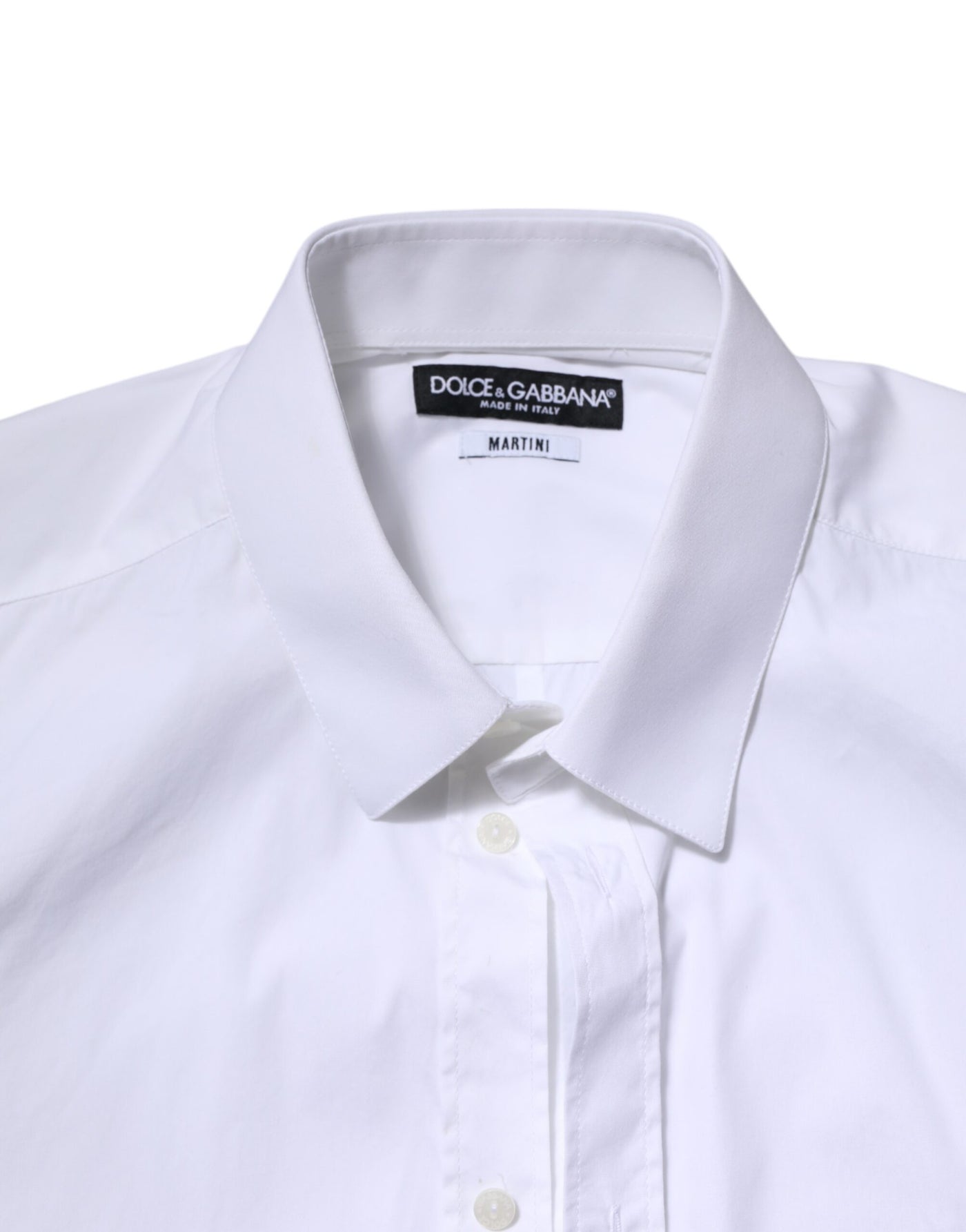 Dolce &amp; Gabbana Wit Katoenen MARTINI Overhemd met Lange Mouwen