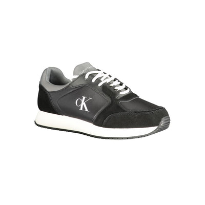 Baskets Calvin Klein en cuir noir pour homme