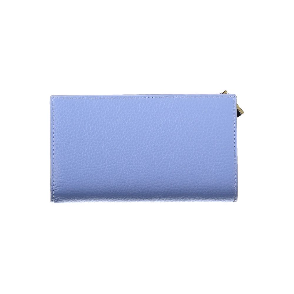 Portefeuille femme en cuir bleu clair Coccinelle