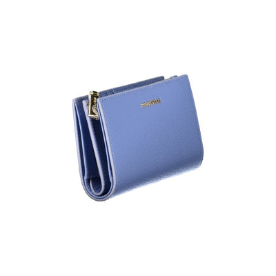 Portefeuille femme en cuir bleu clair Coccinelle