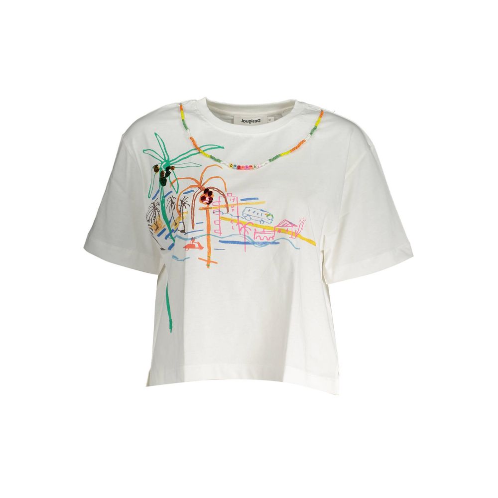 Haut en coton blanc Desigual pour femme