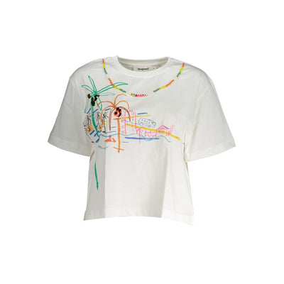 Haut en coton blanc Desigual pour femme