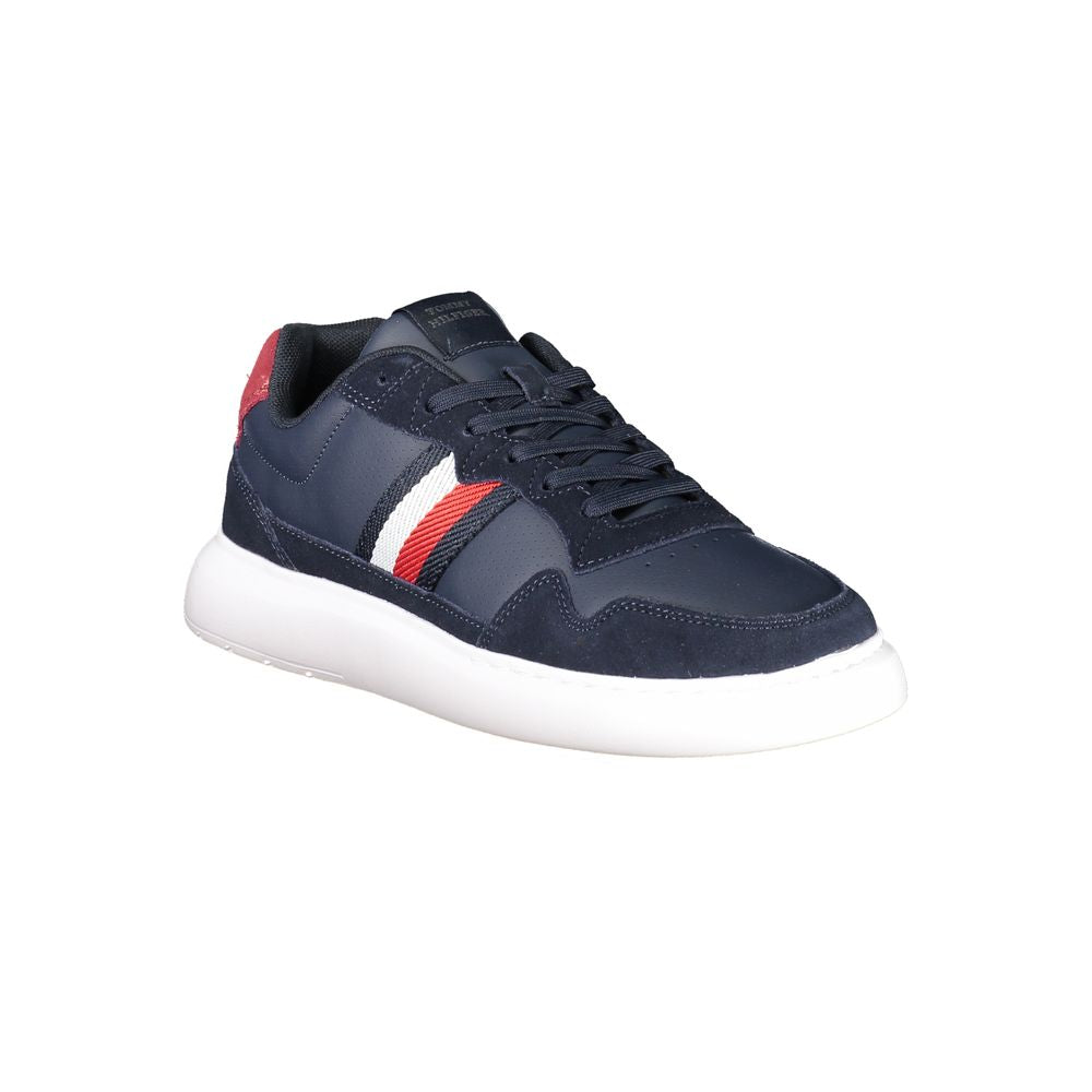 Tommy Hilfiger blauwe leren herensneaker