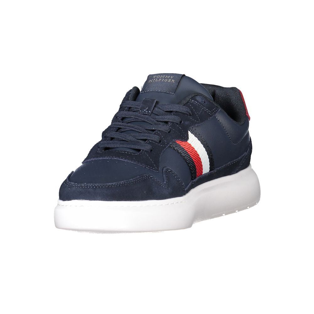 Tommy Hilfiger blauwe leren herensneaker