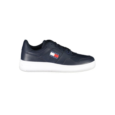 Tommy Hilfiger blauwe contrastsneakers met logodetail