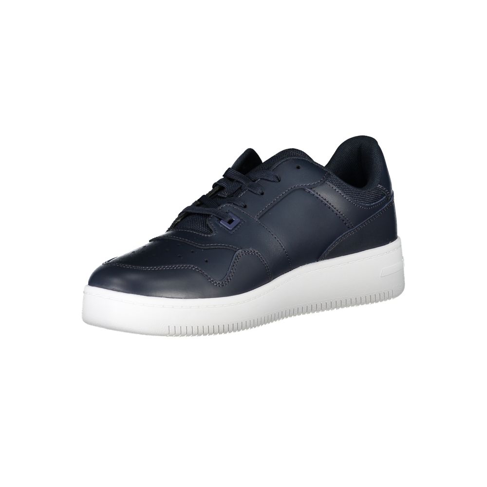 Tommy Hilfiger blauwe contrastsneakers met logodetail