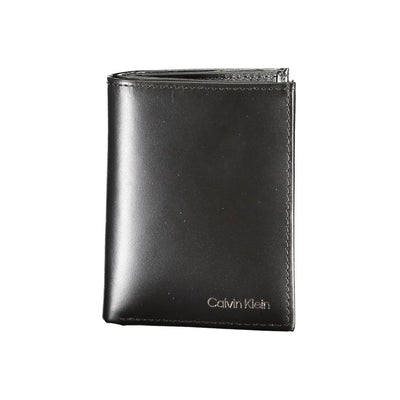 Calvin Klein Zwarte Leren Portemonnee