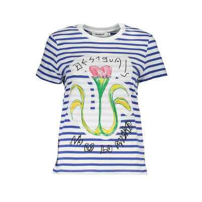 Haut Desigual en coton bleu pour femme