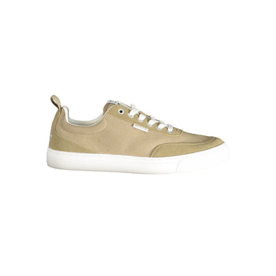 Gasbeige polyester herensneaker