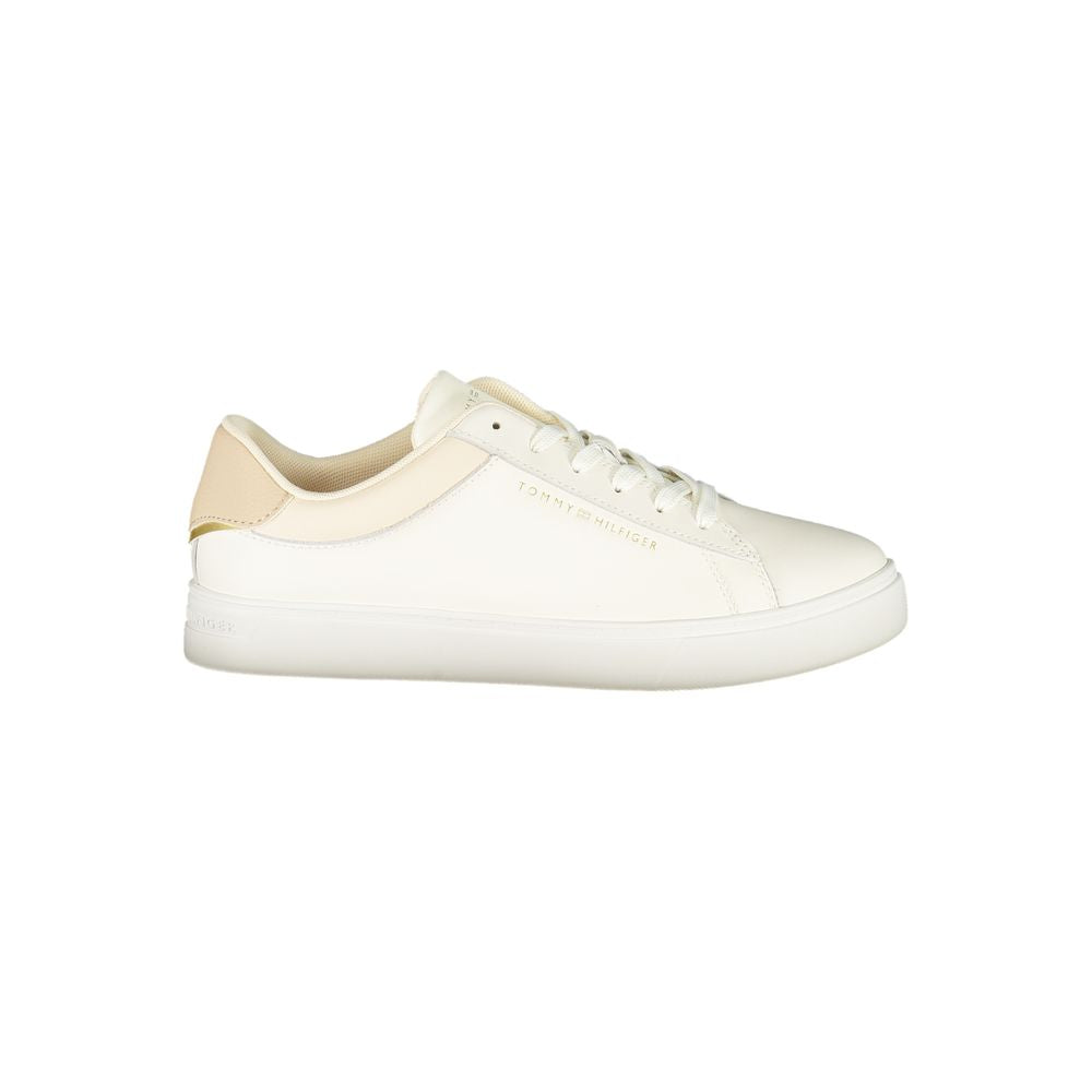 Tommy Hilfiger beige leren damessneaker