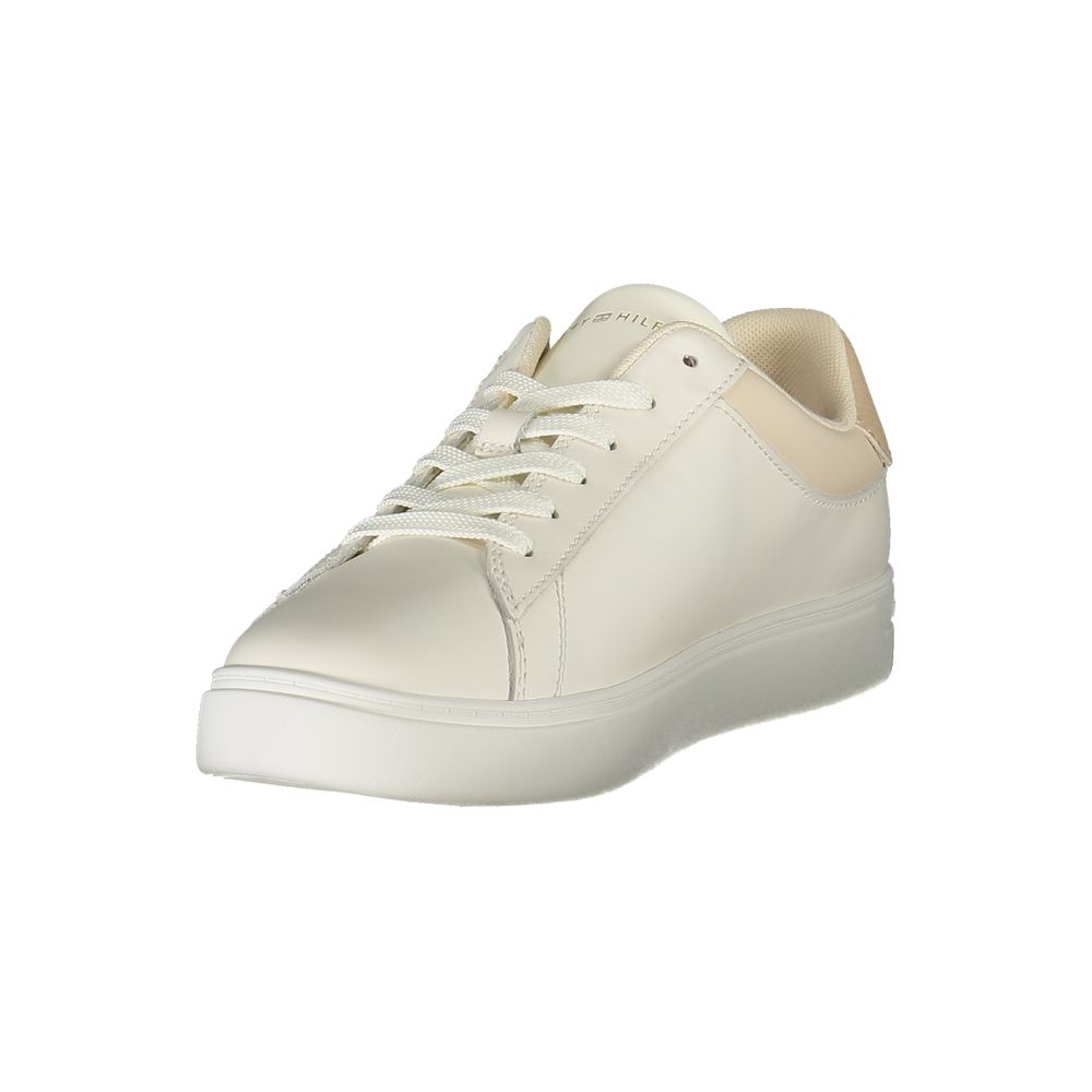 Tommy Hilfiger beige leren damessneaker