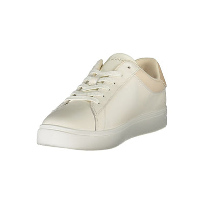 Tommy Hilfiger beige leren damessneaker