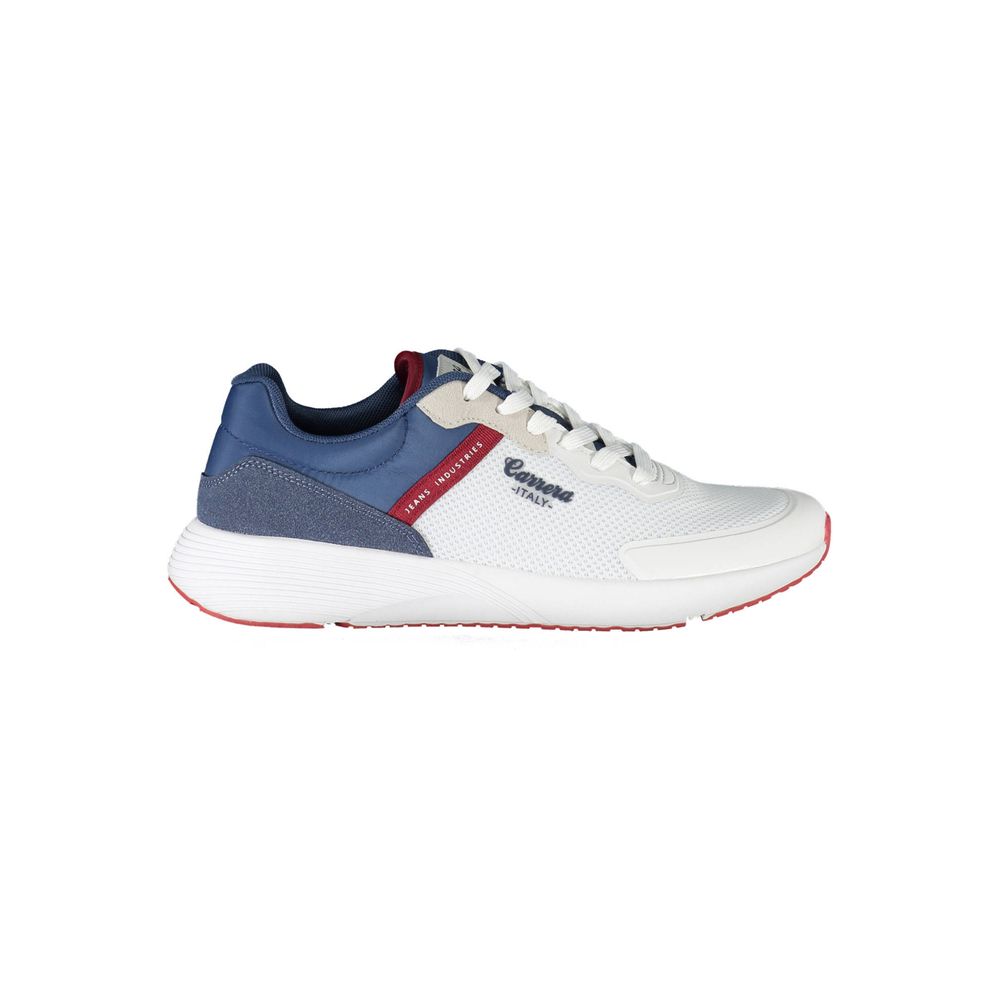 Carrera Strakke witte sportschoenen met contrasterende accenten