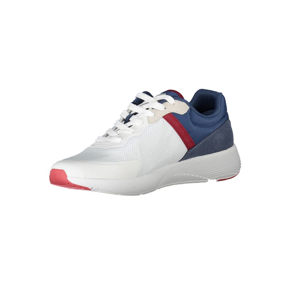 Carrera Strakke witte sportschoenen met contrasterende accenten