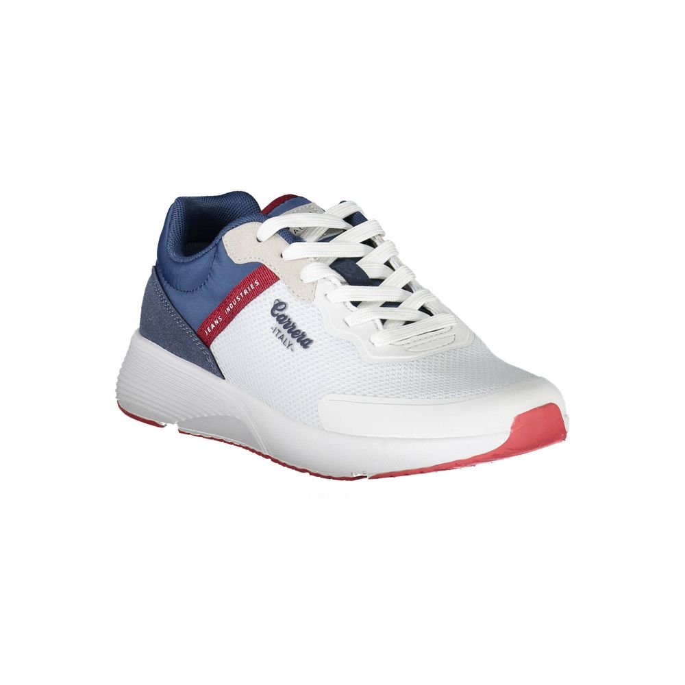 Carrera Strakke witte sportschoenen met contrasterende accenten