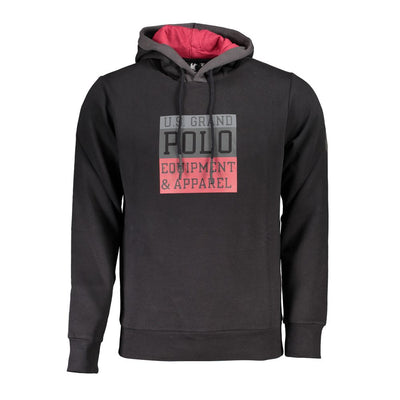 US Grand Polo Strakke fleece hoodie met capuchon en contrasterende details