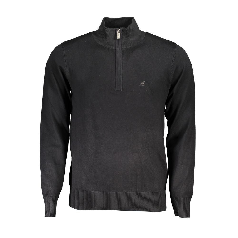 US Grand Polo Elegante trui met halve rits en borduurdetails