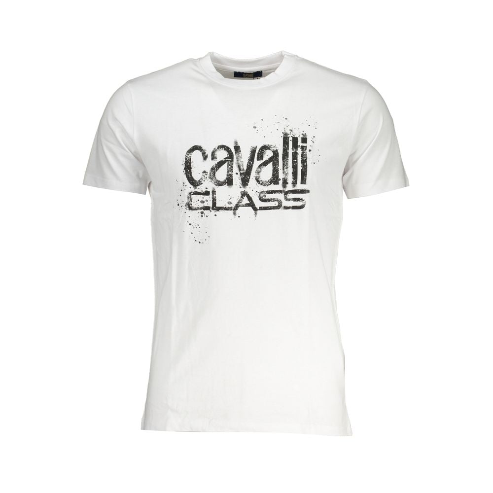 Camiseta de algodón blanca Cavalli Class