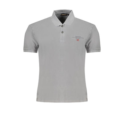 Napapijri Brown Cotton Men Polo Shirt