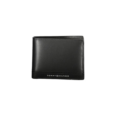 Tommy Hilfiger Zwarte Leren Herenportemonnee