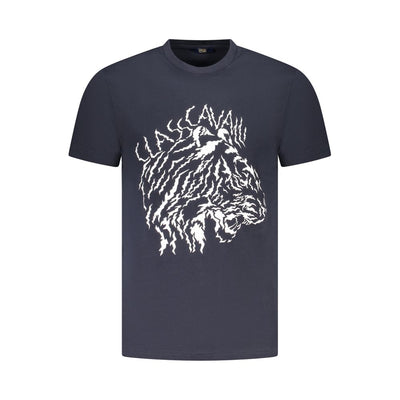 Cavalli Class Blauw Katoenen Heren T-shirt