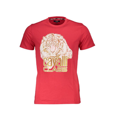 T-shirt Cavalli Class en coton rouge pour homme