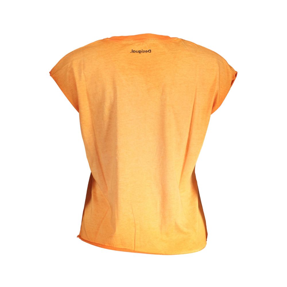 Haut Desigual en coton orange pour femme