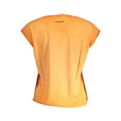 Haut Desigual en coton orange pour femme
