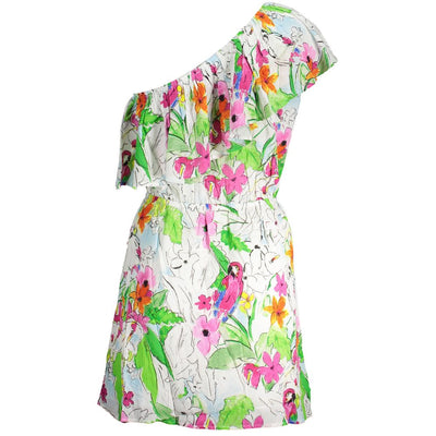 Robe blanche en viscose Desigual pour femme