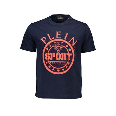 Plein Sport Blauw Katoenen Heren T-shirt