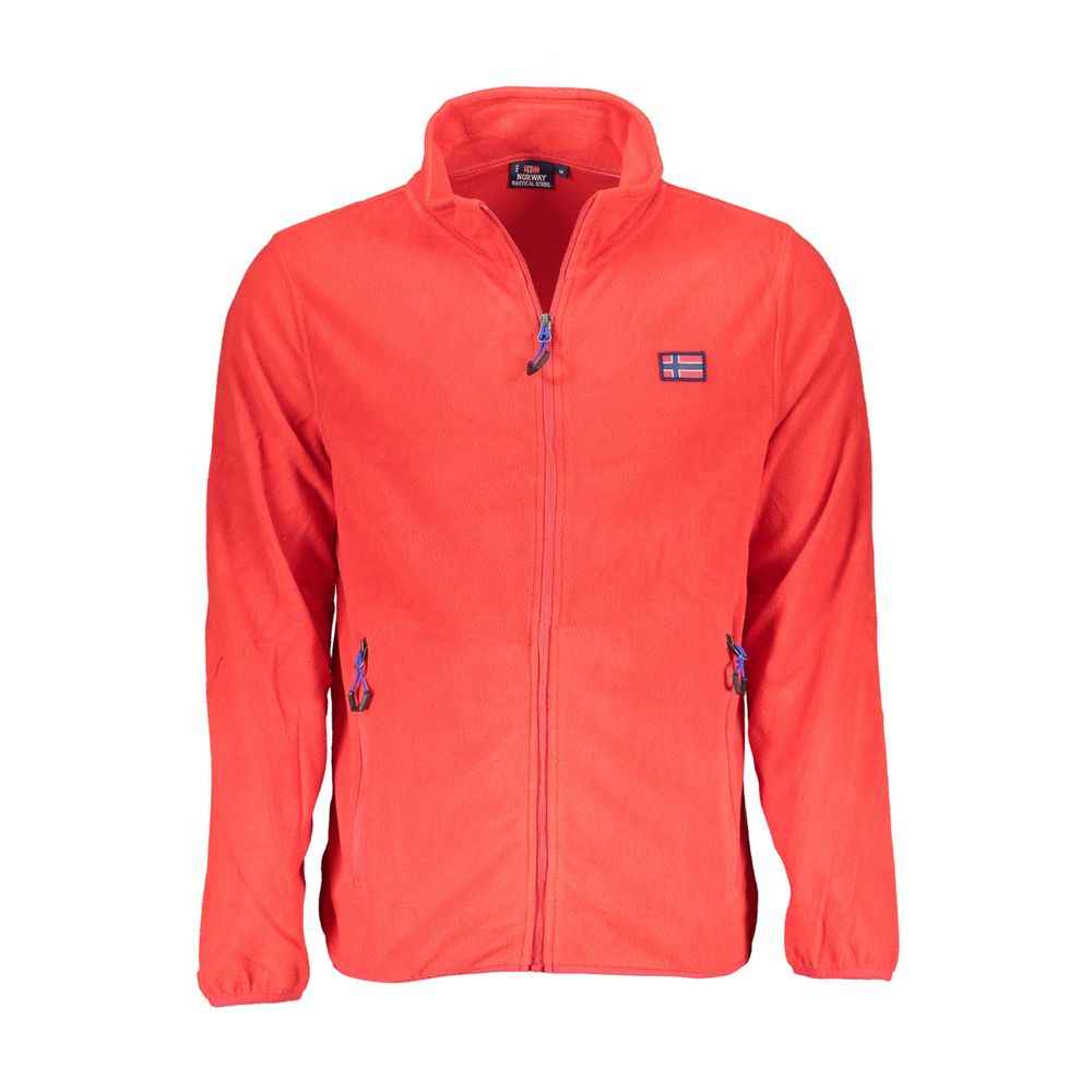 Pull homme en polyester rouge Norvège 1963