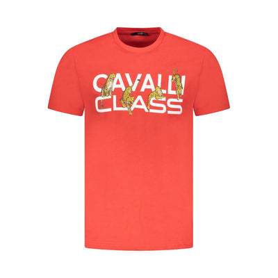 T-shirt Cavalli Class en coton rouge pour homme