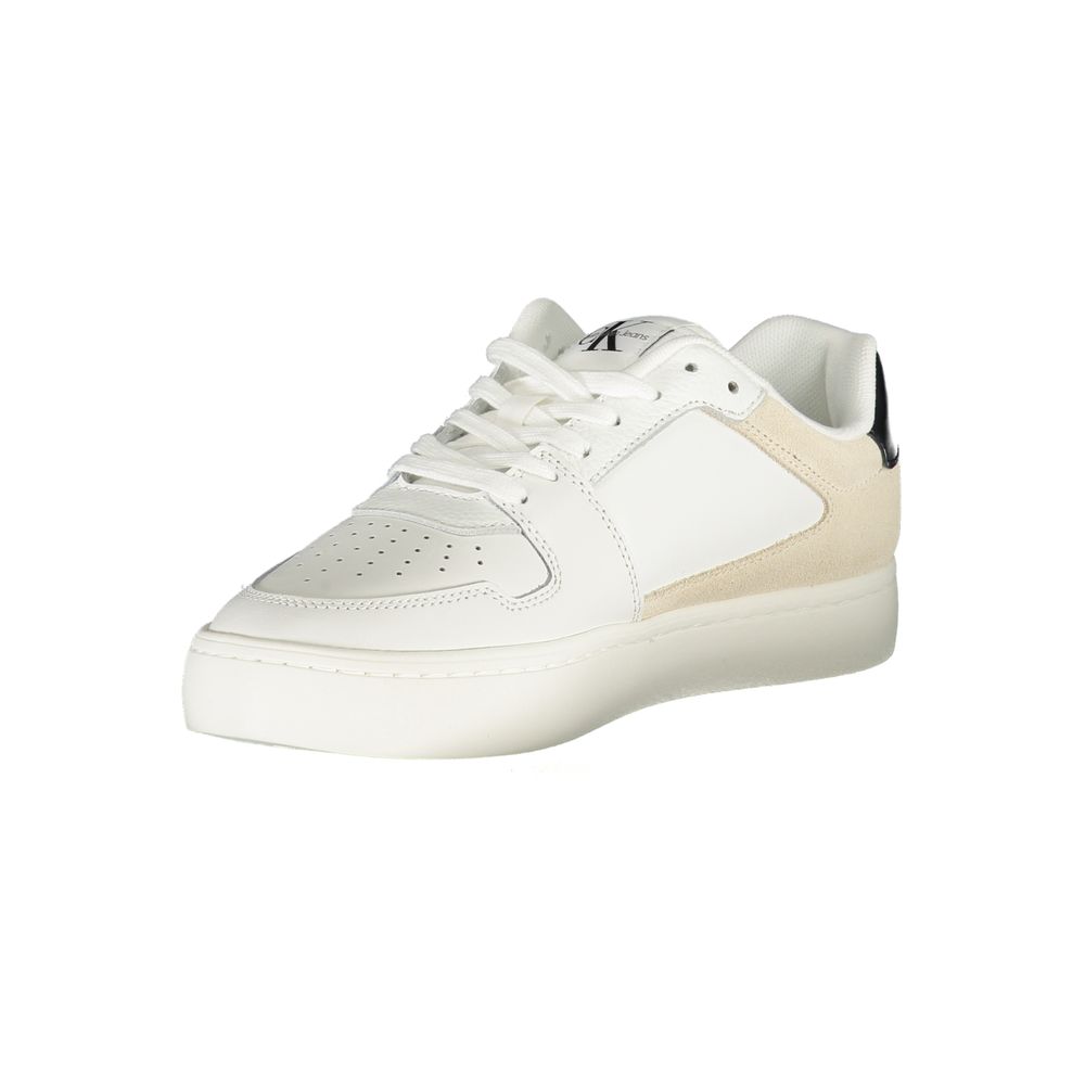 Calvin Klein witte polyester sneaker