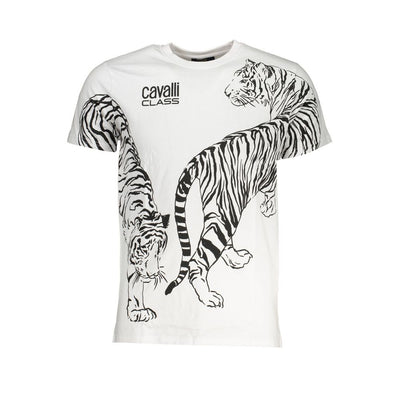 Camiseta de algodón blanca Cavalli Class