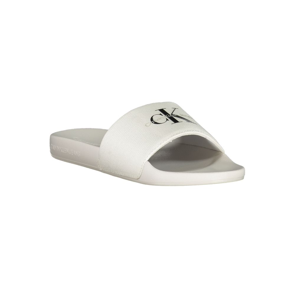 Sandale femme Calvin Klein en polyester blanc