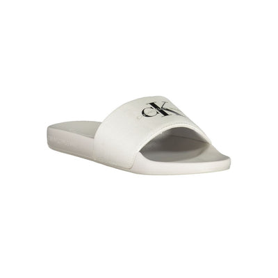 Sandale femme Calvin Klein en polyester blanc