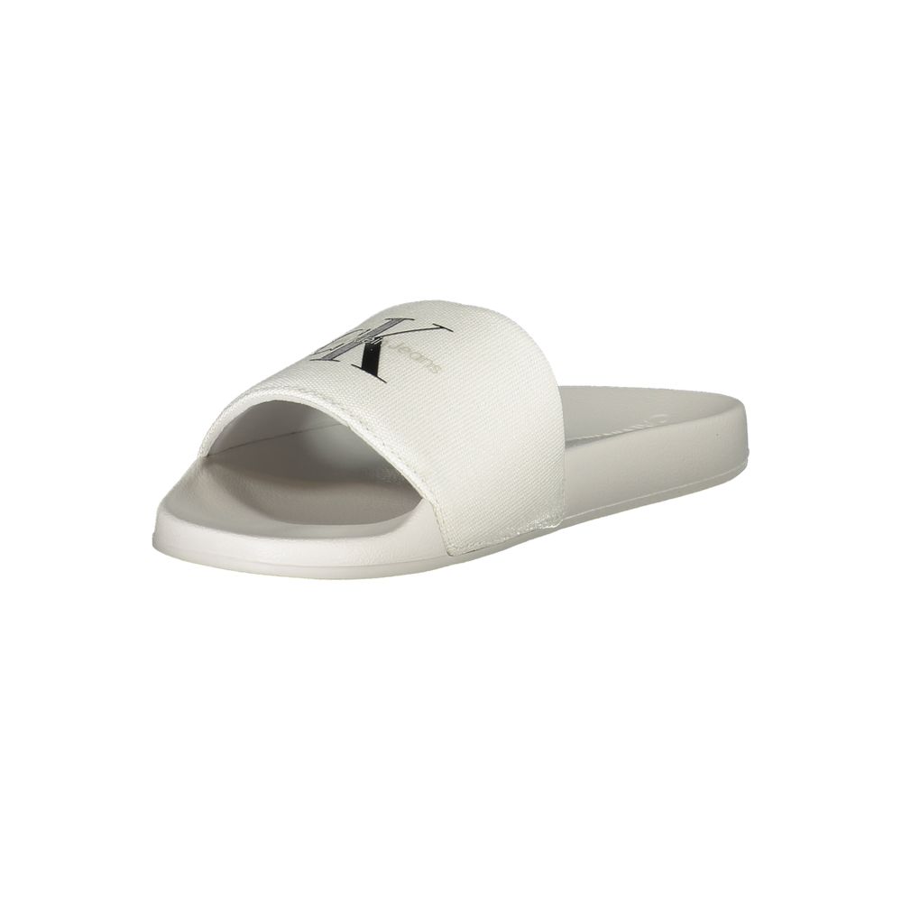 Sandale femme Calvin Klein en polyester blanc