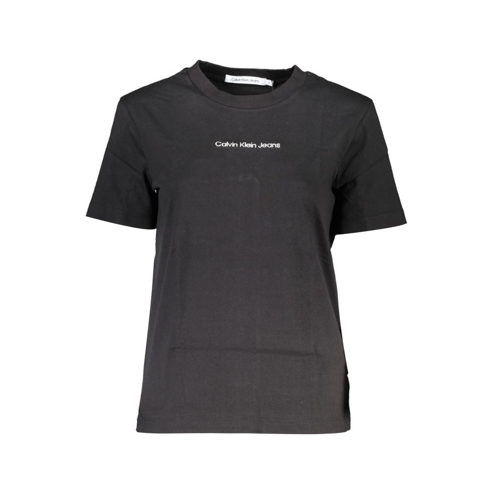 T-shirt noir en coton pour femme Calvin Klein