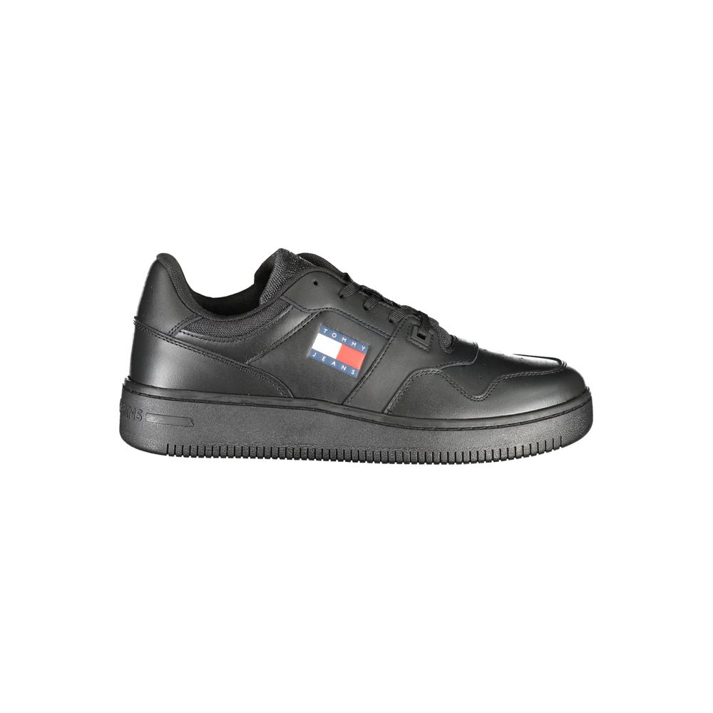 Tommy Hilfiger zwarte polyester sneaker
