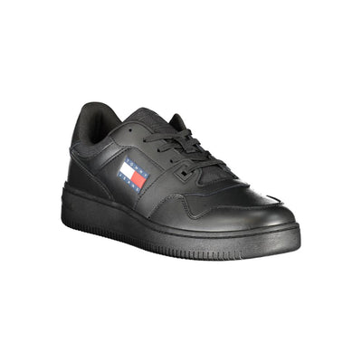Tommy Hilfiger zwarte polyester sneaker