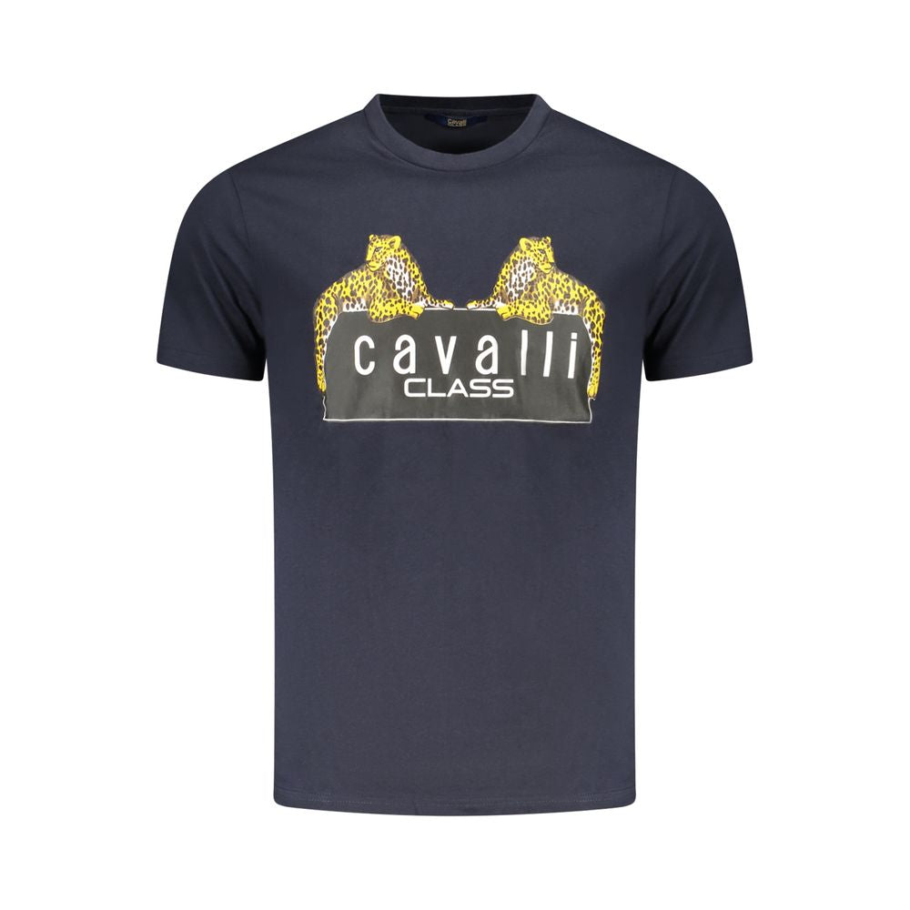 T-shirt Cavalli Class en coton bleu pour homme