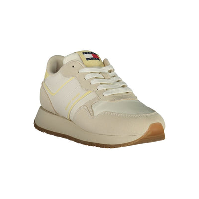 Tommy Hilfiger beige leren damessneaker