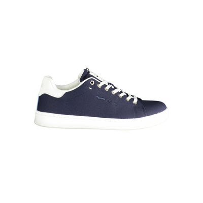 Gasblauwe polyester herensneaker
