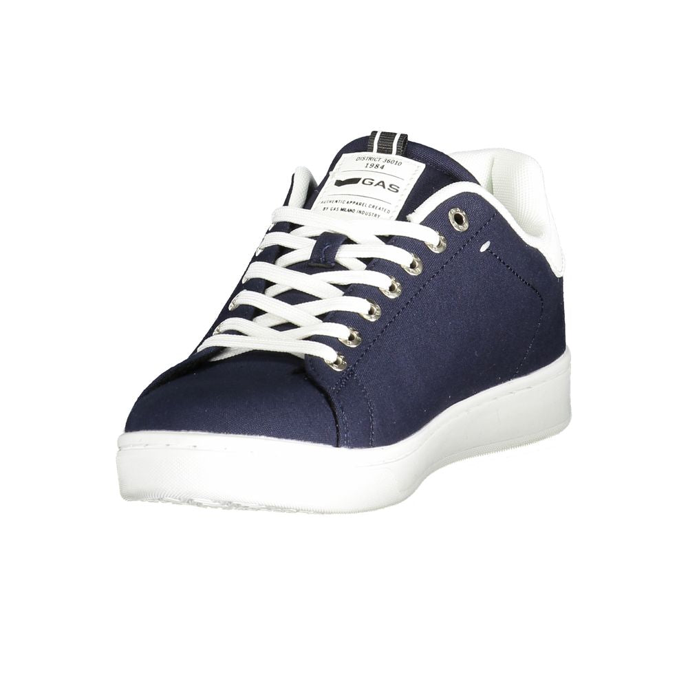 Gasblauwe polyester herensneaker