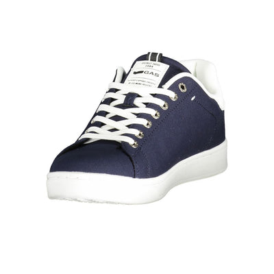 Gasblauwe polyester herensneaker