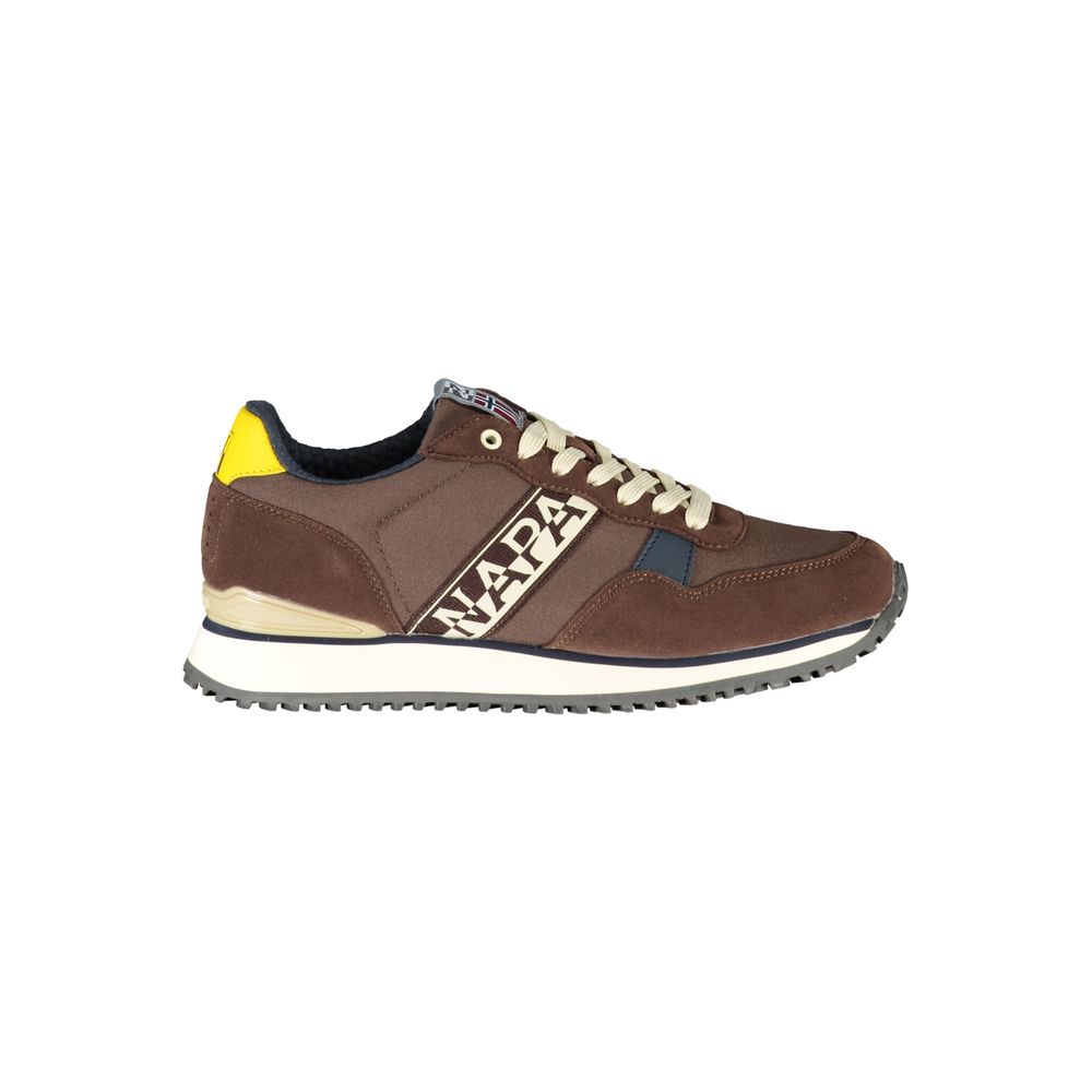 Baskets à lacets Napapijri Chic marron avec détails contrastés