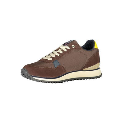Baskets à lacets Napapijri Chic marron avec détails contrastés